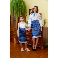 Traditional Woven Plakhta+Underskirt+Krayka Mother and Daughter set 2